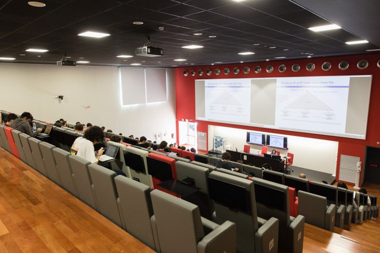 Lessons at lecture hall, Cesena Campus located at via dell'Università 50, Cesena